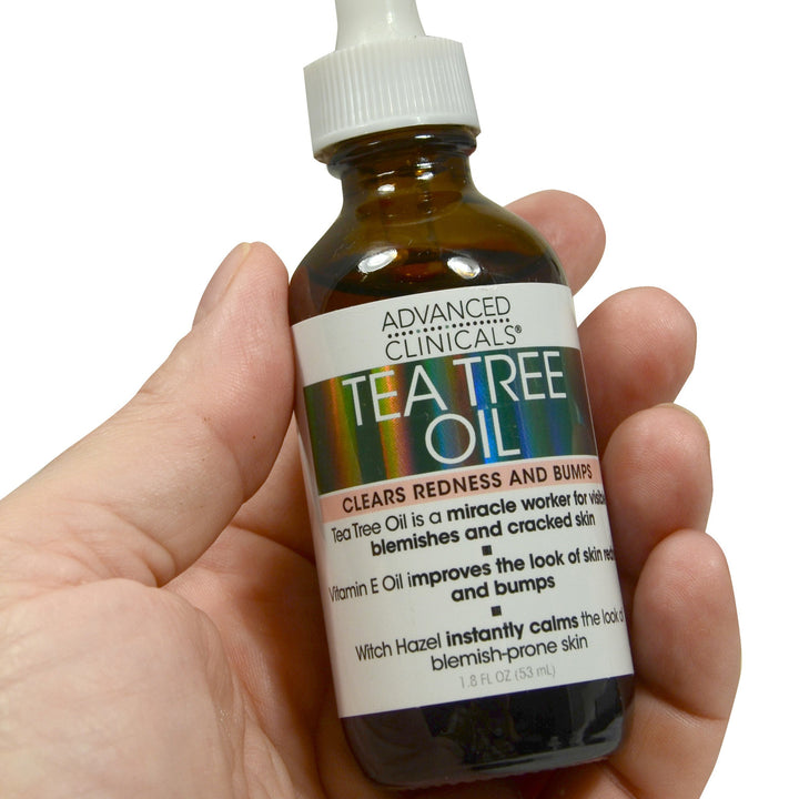 Advanced Clinicals Tea Tree Oil For Redness and Bumps 1.8 Fl Oz - Pure Valley 